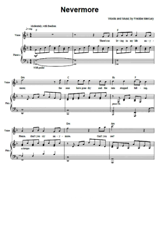 Queen  score for Piano