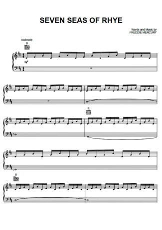 Queen  score for Piano