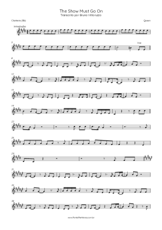 Score for Clarinet (Bb)