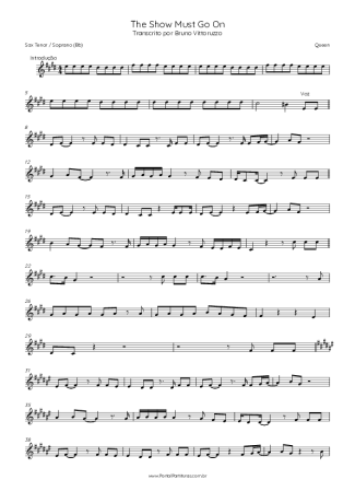 Score for Tenor Saxophone Soprano (Bb)