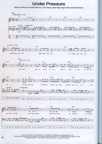 Queen  score for Bass