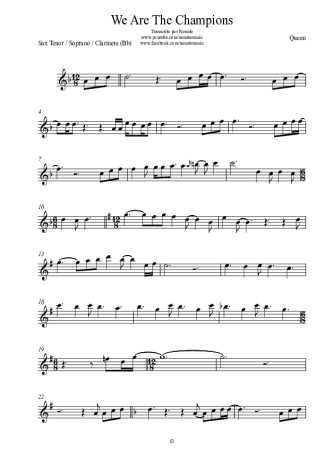 Queen  score for Clarinet (Bb)