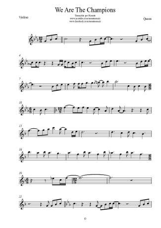 Queen  score for Violin