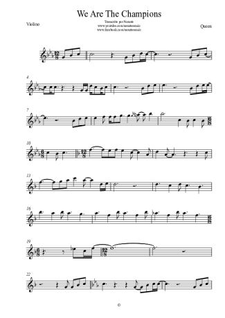 Queen  score for Violin