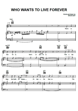 Queen  score for Piano