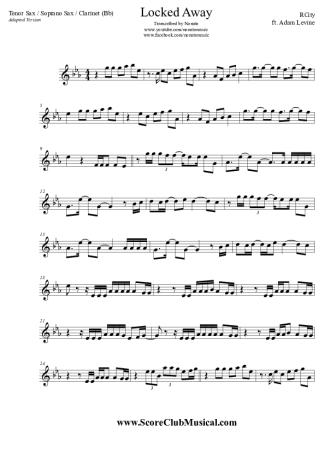 29019 Partitura - Locked Away (ft. Adam Levine) - Clarinete (Bb)