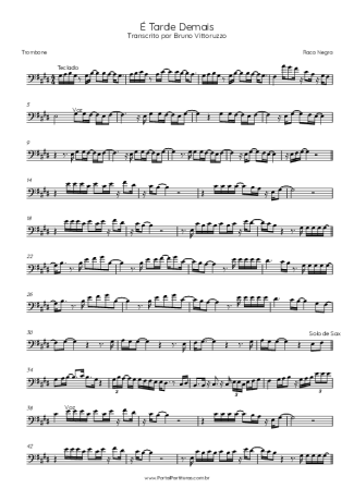 Raça Negra  score for Trombone