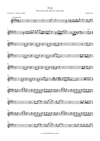 Score for Tenor Saxophone Soprano (Bb)