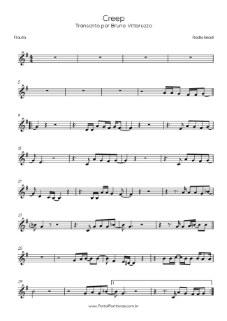 Radiohead Creep score for Flute