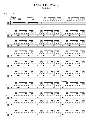 Score for Drums