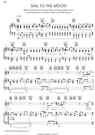 Radiohead  score for Piano