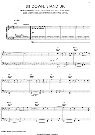 Radiohead  score for Piano