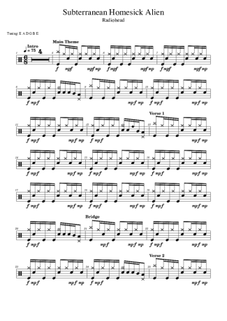 Score for Drums