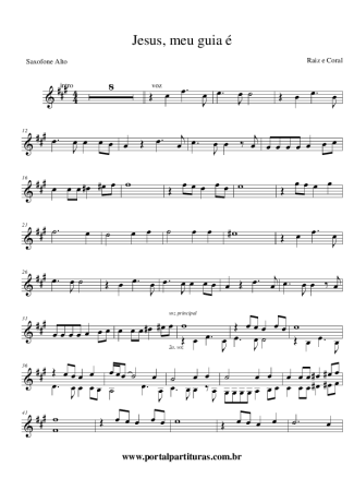 Raiz Coral Jesus, Meu Guia É score for Alto Saxophone