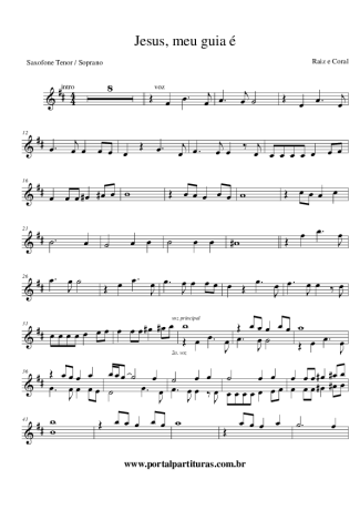 Raiz Coral Jesus, Meu Guia É score for Tenor Saxophone Soprano (Bb)