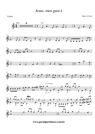 Raiz Coral Jesus, Meu Guia É score for Violin