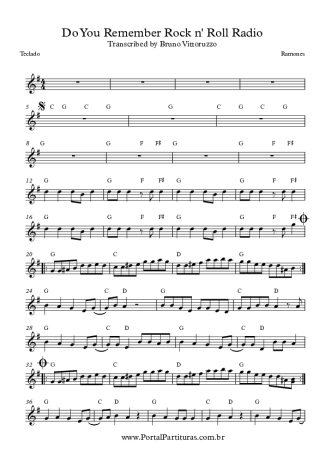 Ramones  score for Keyboard