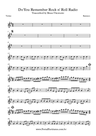 Ramones  score for Violin