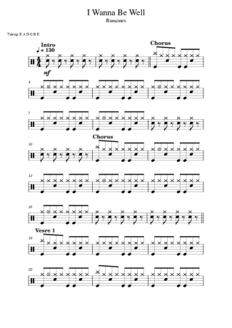 Score for Drums