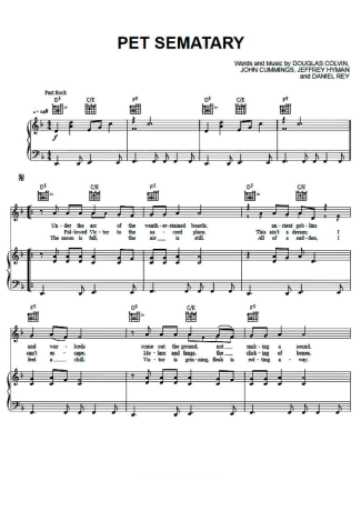 Ramones  score for Piano