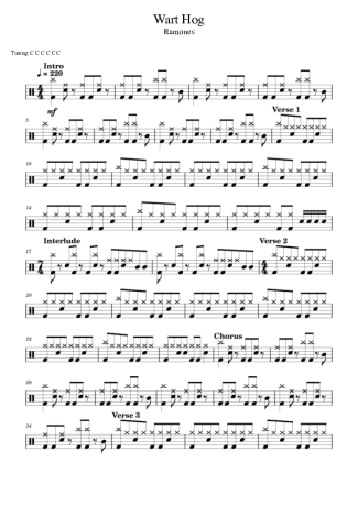 Score for Drums