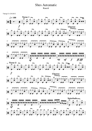 Score for Drums