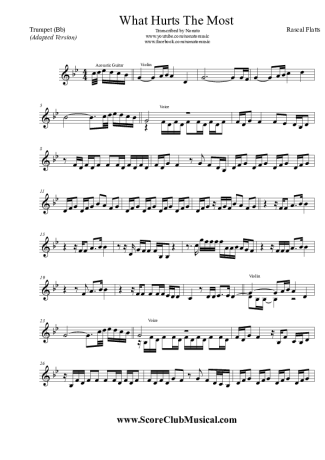 Rascal Flatts  score for Trumpet