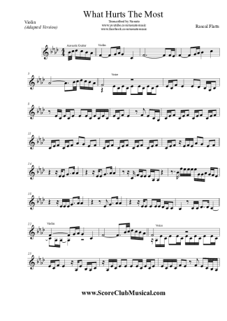 Rascal Flatts  score for Violin