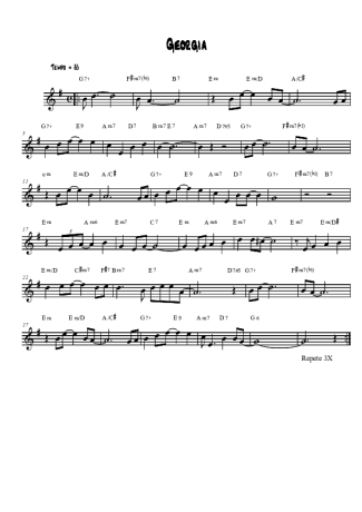 Ray Charles Georgia On My Mind score for Tenor Saxophone Soprano (Bb)
