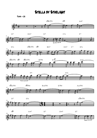 Ray Charles Stella by Starlight score for Alto Saxophone