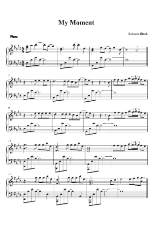 Rebecca Black  score for Piano
