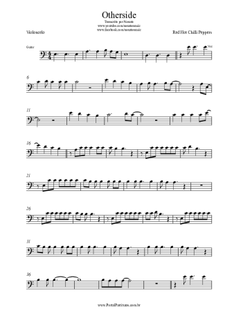 Red Hot Chili Peppers  score for Cello