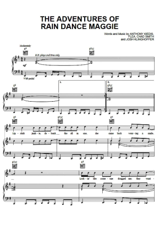 Red Hot Chili Peppers  score for Piano