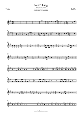 Redfoo New Thang score for Violin