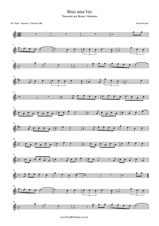 Renato Russo Mais Uma Vez score for Clarinet (Bb)