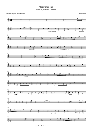 Renato Russo Mais Uma Vez score for Tenor Saxophone Soprano (Bb)
