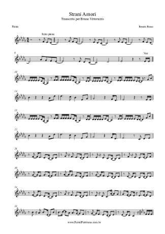 Renato Russo Strani Amori score for Flute