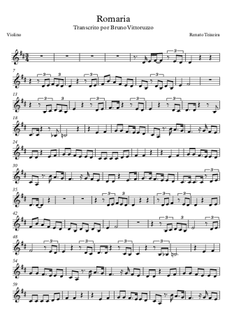 Renato Teixeira Romaria score for Violin