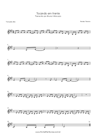 Renato Teixeira  score for Trumpet