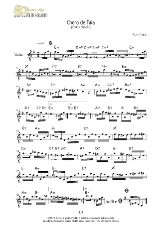 Ricardo Pauletti Choro de Faia score for Acoustic Guitar