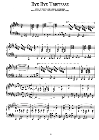 Richard Clayderman Bye Bye Tristesse score for Piano