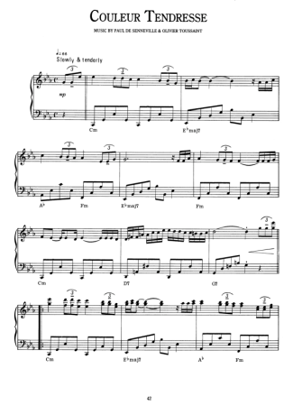 Richard Clayderman Couleur Tendresse score for Piano