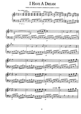Regresa Inhibir mecanógrafo Richard Clayderman - I Have A Dream - Sheet Music For Piano