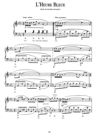 Richard Clayderman LHeure Bleue score for Piano