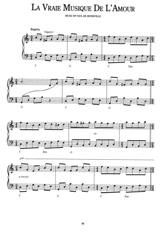 Richard Clayderman La Vraie Musique De LAmour score for Piano