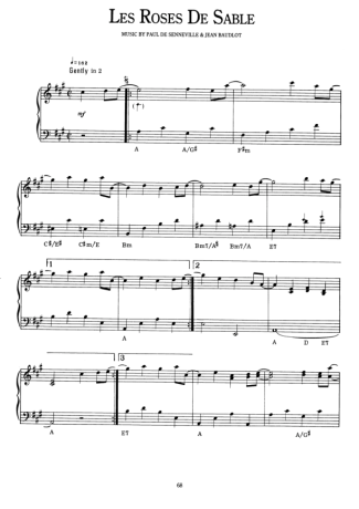 Richard Clayderman Les Roses De Sable score for Piano