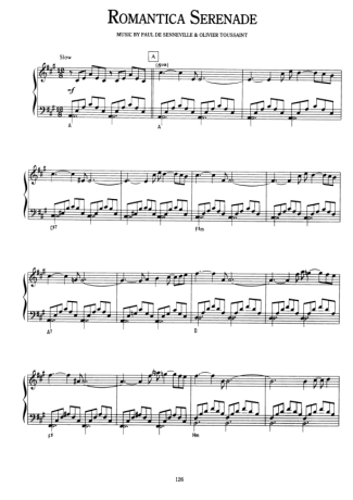 Richard Clayderman Romantica Serenade score for Piano
