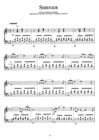 Richard Clayderman Serenade score for Piano