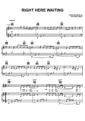 Richard Marx  score for Piano