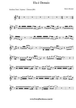 Rick & Renner  score for Tenor Saxophone Soprano (Bb)